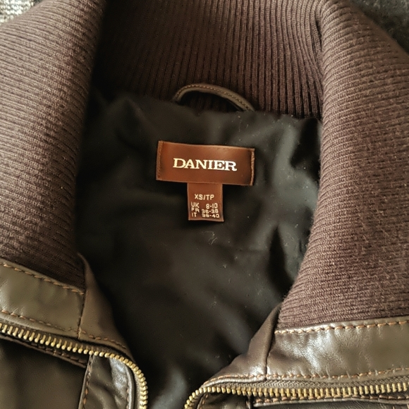 Danier Genuine Leather Brown Coat - Picture 6 of 8